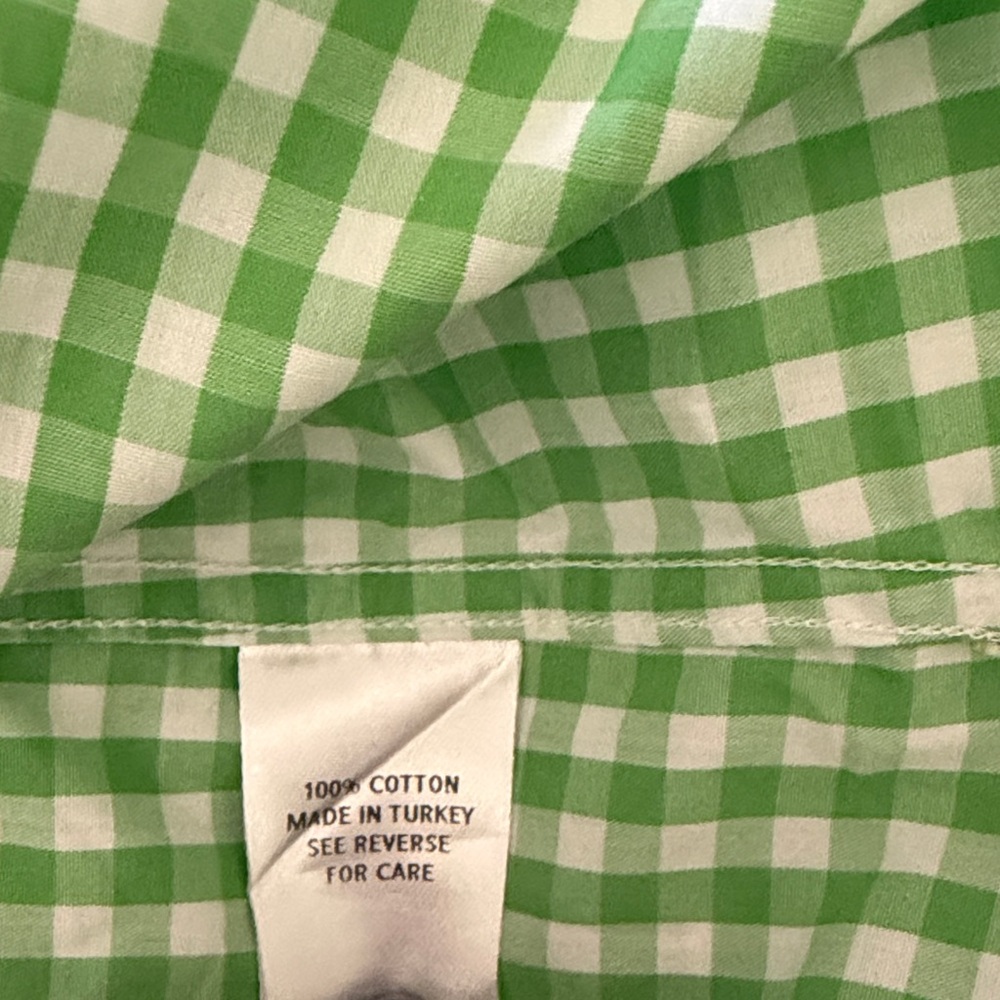 Lilly Pulitzer Green Checkered Men's Shirt - Picture 3 of 5